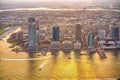 New Jersey city skyline cityscape of New York from top view Royalty Free Stock Photo