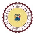 New Jersey flag badge.