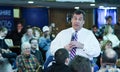 New Jersey Governor Chris Christie speaks in Portsmouth, NH, January 24, 2016.