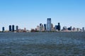 New Jersey and Hudson River, New York, USA viewed from the Staten Island Ferry Royalty Free Stock Photo