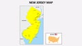 New Jersey Map. State and district map of New Jersey. Political map of New Jersey with the major district