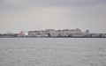 New Jersey panorama over Hudson river on a dramatic sky from New York City Royalty Free Stock Photo