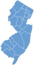 New Jersey State by counties