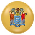 New Jersey State flag button Royalty Free Stock Photo