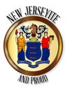 New Jersey Proud Flag Button Royalty Free Stock Photo
