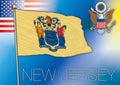 New Jersey us state flag Royalty Free Stock Photo