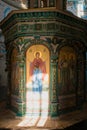 Icons on the wall of the Chapel Kuvukliya of the Holy Sepulcher Royalty Free Stock Photo