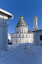 New Jerusalem Monastery. Frosty sunny day in January Royalty Free Stock Photo