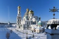 New Jerusalem Monastery. Frosty sunny day in January Royalty Free Stock Photo