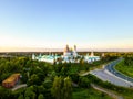 New Jerusalem Monastery in Istra, Russia. Aerial view of famous landmark Royalty Free Stock Photo