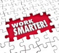 WORK SMARTER puzzle hole Royalty Free Stock Photo