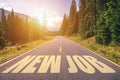 New Job text written on road in the mountains Royalty Free Stock Photo