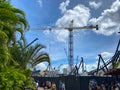 The new Jurassic Park rollercoaster under construction in Universal Studios  in Orlando, Florida Royalty Free Stock Photo