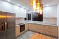 New kitchen interior in the house Royalty Free Stock Photo