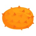 New kiwano fruit icon cartoon vector. Organic fruit