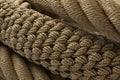 New knotted rope close up full frame