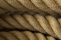 New knotted rope close up