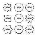 New Labels vector collection. New Labels black vector icons different shape. set of Tags, Labels, Banners, Ribbons, Badges and Royalty Free Stock Photo