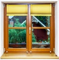 New laminated brown window inside view