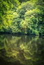 New Lanark in Scotland, famous Heritage site with blustering river Clyde Royalty Free Stock Photo