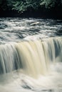 New Lanark in Scotland, famous Heritage site with blustering river Clyde Royalty Free Stock Photo