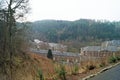 Scotland New Lanark village view from hills