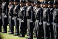New LAPD Graduates lineup. Royalty Free Stock Photo