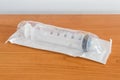 New large 50 ml plastic syringe in a pack