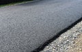 New layer of asphalt road under construction Royalty Free Stock Photo