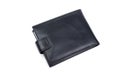 Black leather wallet purse isolated on white background money credit card closed man luxury object gift mens fashion full empty Royalty Free Stock Photo