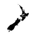 New Zleland ALL BLACKS flag with map