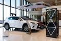 Minsk, Belarus - Nov 25, 2021: new Lexus SUVs in modern stylish car show