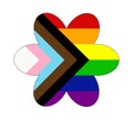 New LGBTQ Rights Pride Flag. Progressive pride flag. Royalty Free Stock Photo