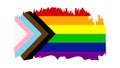 New LGBTQ Rights Pride Flag. Progressive pride flag. Royalty Free Stock Photo