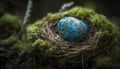 New life emerges from fragile bird nest generated by AI