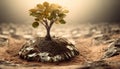 New life grows with fragility on earth generated by AI