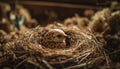 New life hatching, cute baby chicken emerges generated by AI