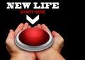 New Life Red Button Royalty Free Stock Photo