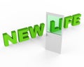New Life Shows Start Again And Door Royalty Free Stock Photo