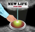 New Life Sign and Button Royalty Free Stock Photo