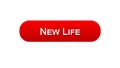 New life web interface button red color, motivation program, start-up idea Royalty Free Stock Photo