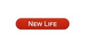 New life web interface button wine red color, motivation program, start-up idea Royalty Free Stock Photo