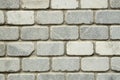 New light decorative marble bricks on wall close