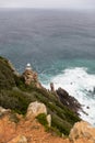 The new lighthouse of Cape Point in Cape of Good Hope Nature Reserve in Cape Peninsula, Western Cape, South Africa Royalty Free Stock Photo