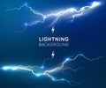 New lightning flash strike background