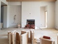 A new house living room under construction Royalty Free Stock Photo