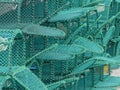 New Lobster Pots Stacked On A Harbour Royalty Free Stock Photo