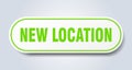 new location sign. rounded isolated button. white sticker Royalty Free Stock Photo