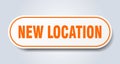 new location sign. rounded isolated button. white sticker Royalty Free Stock Photo