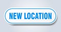 new location sign. rounded isolated button. white sticker Royalty Free Stock Photo